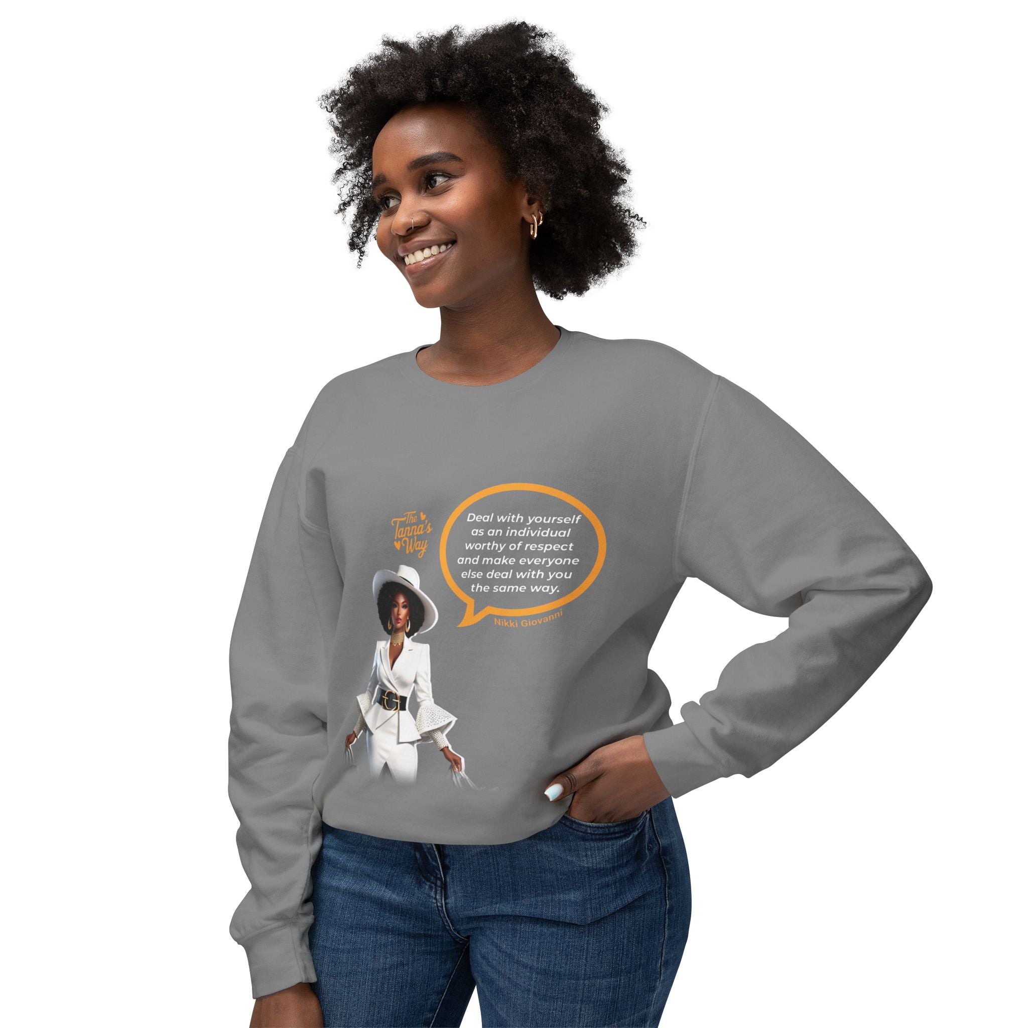Nikki Giovanni | Unisex Lightweight Crewneck Sweatshirt